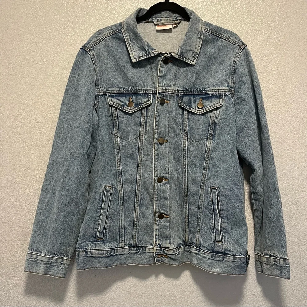 Nickelodeon 90s Kid Denim Jacket Adult Medium Jean Jacket Gift Y2K Classic - Picture 2 of 7